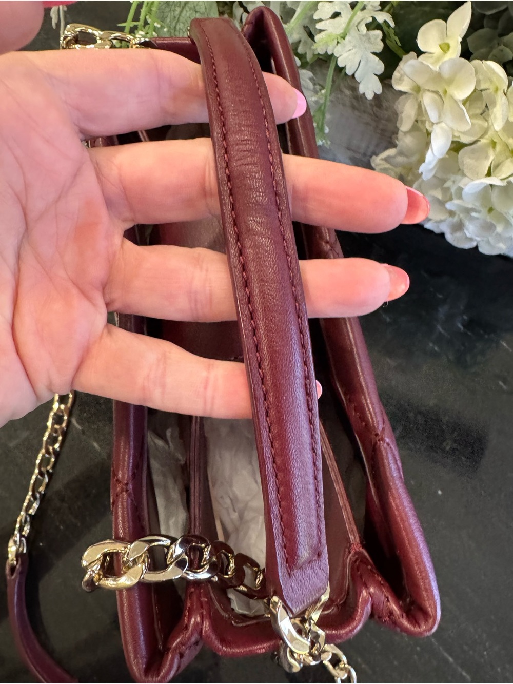 ♥️Kate Spade Emerson Place Jenia Small Quilted Leather Shoulder Bag Cherrywood - Picture 8 of 15